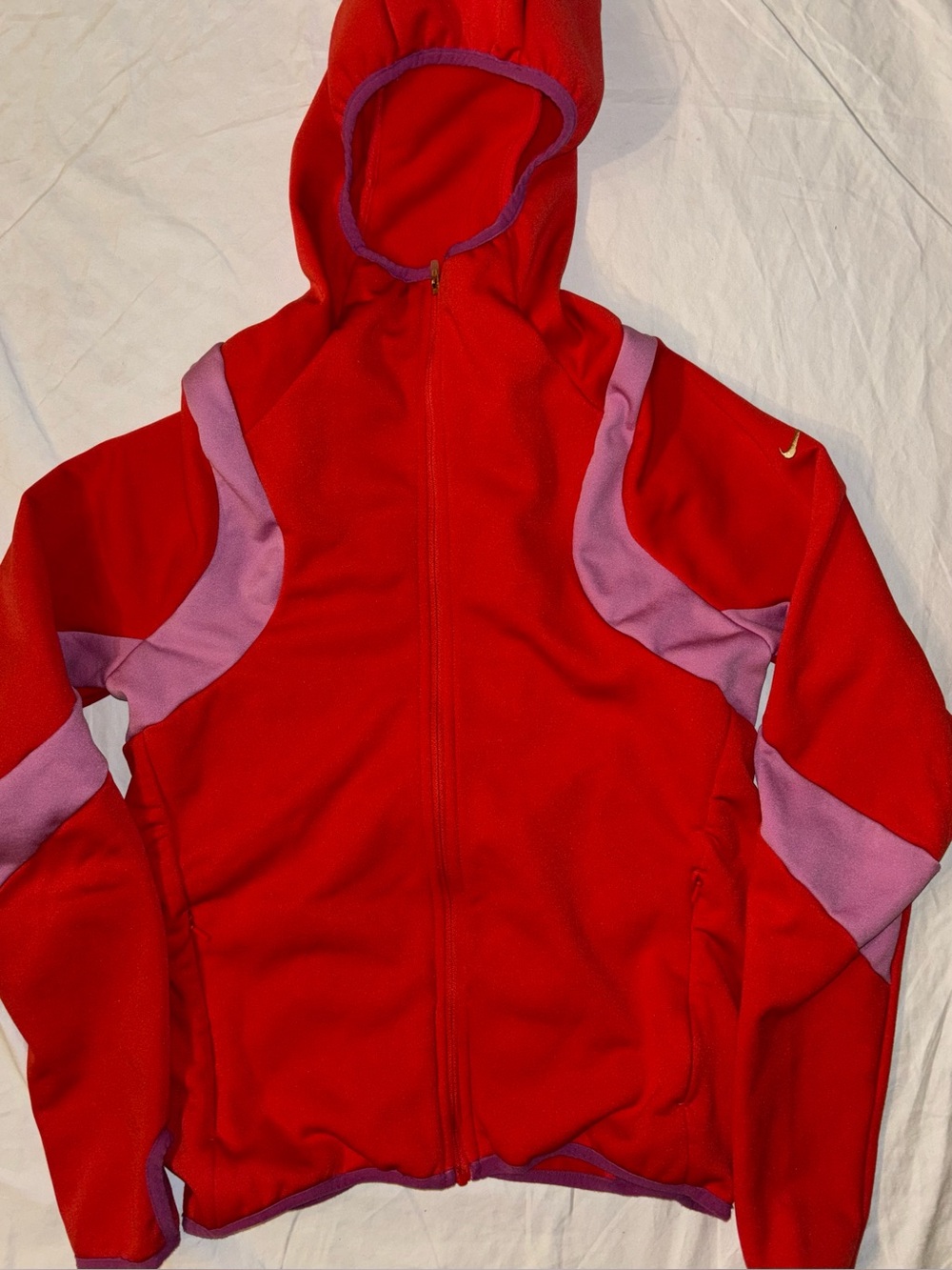 Vintage Nike Women’s Therma-FIT Colorblock Full-Zip Fleece Hoodie - Medium